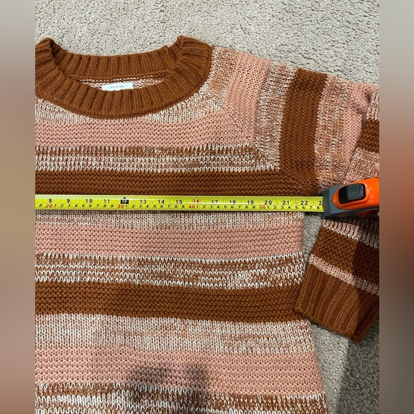 MAURICES Striped Raglan Chunky CrewNeck Fall Vibes Sweater - Picture 5 of 9